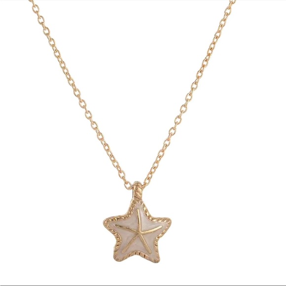NWT⭐️Friendship Pink Starfish & Gold Necklace With Gold Hardware - Picture 2 of 2